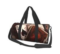 Sac de voyage rond avec image de whisky et de cigarettes - Sac de voyage durable de grande capacité pour les vacances, la gym, les voyages courts, Cartes à jouer, Taille unique
