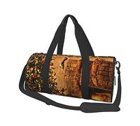 Sac de Voyage Rond Chaud Maison de noël Sac de Sport pour Hommes Femmes Sac polochon Sac de Sport