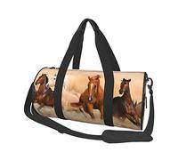 Sac de Voyage Rond Cheval de Course dans Le désert tempête de Sable Sac de Sport pour Hommes Femmes Sac polochon Sac de Sport