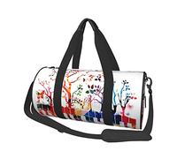Sac de Voyage Rond Clavier de Piano coloré Note de Musique Sac de Sport pour Hommes Femmes Sac polochon Sac de Sport