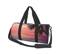 Sac de Voyage Rond cocotier Palmier Sable Plage Sac de Sport pour Hommes Femmes Sac polochon Sac de Sport