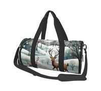 Sac de voyage rond en forme de cœur rouge pailleté - Grande capacité durable pour les vacances, la gym, les voyages courts, Joyeux Noël, Taille unique
