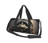 Sac de voyage rond en forme de mouton - Sac de transport durable de grande capacité pour les vacances, la gym, les courts voyages, Magical Design Boussole avec runes nordiques, Taille unique