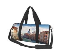 Sac de voyage rond en forme de mouton - Sac de transport durable de grande capacité pour les vacances, la gym, les courts voyages, Grand Canal en Italie, Taille unique