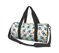 Sac de voyage rond en toile avec imprimé mauvais yeux, imperméable et résistant aux déchirures. Sac de voyage pliable pour le week-end