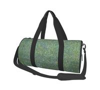 Sac de voyage rond en toile, imperméable et résistant aux déchirures, motif roses sous les arbres, sac de voyage pliable