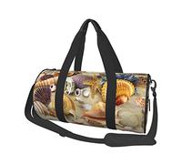 Sac de Voyage Rond étoile de mer Coquillage Sable Plage thème Sac de Sport pour Hommes Femmes Sac polochon Sac de Sport