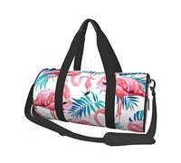 Sac de Voyage Rond Flamingo Bird Green Leaf Sac de Sport pour Hommes Femmes Sac de Sport Sac de Sport