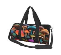 Sac de voyage rond imprimé champignons, sac fourre-tout de nuit en toile, imperméable et résistant aux déchirures. Sac de voyage pliable pour le w nd