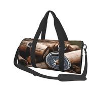 Sac de voyage rond imprimé de la loi de la boussole en toile, imperméable et résistant aux déchirures. Sac de voyage pliable pour le w nd