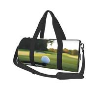Sac de voyage rond imprimé golf, sac fourre-tout en toile, imperméable et résistant aux déchirures. Sac de voyage pliable pour le week-end