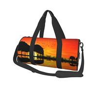 Sac de Voyage Rond Lake Guitar Reflection Sac de Sport pour Hommes et Femmes Sac de Sport Sac de Sport