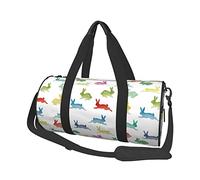 Sac de Voyage Rond Lapins dans différentes Poses sautant en Cours d'exécution Sac de Sport pour Hommes Femmes Sac polochon Sac de Sport