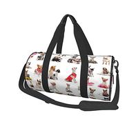 Sac de Voyage Rond Mignon Chihuahua Carlin modèle Sac de Sport pour Hommes Femmes Sac polochon Sac de Sport
