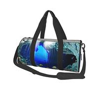 Sac de Voyage Rond Mur Monde sous-Marin Poisson Sac de Sport pour Hommes Femmes Sac polochon Sac de Sport