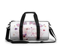 Sac de Voyage Rond Ours et Lapin Ange poupée Sac de Sport pour Hommes Femmes Sac polochon Sac de Sport