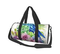 Sac de Voyage Rond Perroquet Bleu en Fleurs Sac de Sport pour Hommes Femmes Sac de Sport Sac de Sport