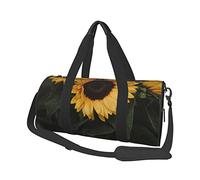 Sac de Voyage Rond Personne Tenant Trois tournesols communs dans Un Vase Sac de Sport pour Hommes Femmes Sac polochon Sac de Sport
