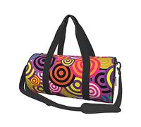 Sac de Voyage Rond rétro coloré Cercle Design Sac de Sport pour Hommes Femmes Sac polochon Sac de Sport