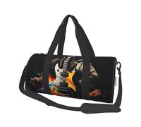 Sac de voyage rond romantique pour couple - Grande capacité - Durable - Pour les vacances, la gym, les voyages courts, Musique rock, Taille unique