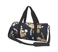 Sac de Voyage Rond Rose Motif Floral Fleur dessinée Sac de Sport pour Hommes Femmes Sac polochon Sac de Sport