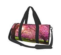Sac de Voyage Rond Sac de Sport de verger en Fleurs Rose pour Hommes Femmes Sac de Sport Sac de Sport