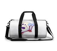 Sac de Voyage Rond Sac de Sport Escargot crâne Blanc pour Hommes Femmes Sac de Sport Sac de Sport