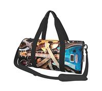 Sac de Voyage Rond Sac de Sport Guitare Musique pour Hommes Femmes Sac polochon Sac de Sport