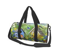Sac de Voyage Rond Sac de Sport Oiseau Fleur pour Hommes Femmes Sac polochon Sac de Sport