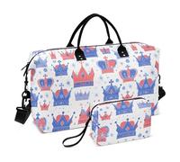 Sac de voyage rouge blanc et bleu Union Jack Crown Sac fourre-tout avec sangle réglable pour trekking imperméable bolsa de lona para