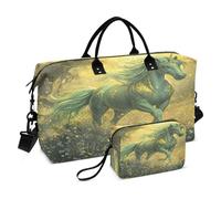 Sac de voyage sac de sport à une corne avec sac de toilette pour voyage en avion, gym, yoga, Cheval à une corne, Taille unique, Mode