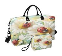 Sac de voyage sac de sport coccinelle avec trousse de toilette pour avion, voyage, gym, yoga, coccinelle, Taille unique, Mode