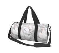 Sac de voyage, sac de sport pliable avec imprimé lion SciFi pour gym, w nd, w nd, Fond en marbre or rose., One Size, Sac de voyage