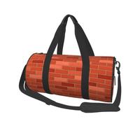 Sac de voyage, sac de sport pliable avec imprimé lion SciFi pour gym, w nd, w nd, Texture murale en brique rouge., One Size, Sac de voyage
