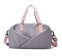 Sac de voyage, sac de sport, sac de sport, sac à bandoulière, sac fourre-tout de nuit avec compartiment à chaussures et poche humide, Rose/gris, Taille unique, Bohémien