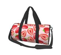 Sac de Voyage, Sac de Sport, Sac fourre-Tout de Voyage, Sac de Nuit, Sac de Week-End de Sport pour la Natation, Le Yoga,Impression Fraise Rose Kawaii