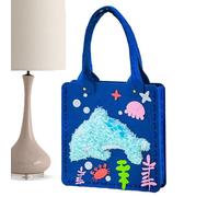 Sac de voyage - Sac d'école fait à la main - Kit de bricolage, sac non tissé réutilisable pour le rangement scolaire, les voyages et les courses