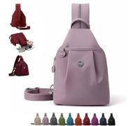 Sac de Voyage Sécurisé 3-en-1, Sac à Dos Convertible étanche et Sac Bandoulière pour le Quotidien, Salle de Sport & Voyages Urbains, Grande Capacité(Light Violet)