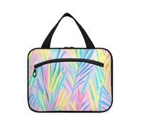 Sac de voyage simple à suspendre avec crochet - Motif plantes tropicales - Sac de médecine essentiel pour papa Trip estuche de maquillaje para Mujer L