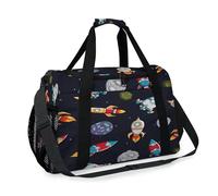 Sac de voyage Space Rocket Spaceship pour filles, garçons, femmes, hommes, sac de week-end, sac à bandoulière pour voyage, sport, gym