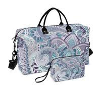 Sac de voyage style ethnique cachemire fleur de cajou jambon tatouage sac de voyage sac de week-end sac de gym sac de gym sac avec sangle réglable pour voyage en avion multifonction, Tatouage au