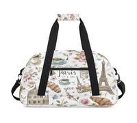 Sac de voyage sur le thème de la France Paris pour femmes, hommes, enfants, filles, garçons, sac de voyage, sac de sport de 24 L, sac fourre-tout d'entraînement, couleur, 24 L, Organiseur de sac