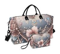 Sac de voyage surdimensionné avec sangle réglable pour le yoga et le yoga Bleu/rose
