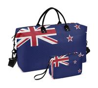 Sac de voyage surdimensionné avec sangle réglable pour les voyages d'affaires, pliable, drapeau néo-zélandais, kiwi, bleu national