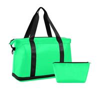 Sac de voyage surdimensionné vert de printemps avec sangle réglable pour salle de sport, Vert printemps couleur unie pure, 1 size