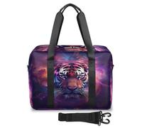 Sac de voyage Tiger Galaxy Nebula pour femmes, hommes, filles, garçons, sac de week-end, sac fourre-tout de 32 L, grand sac fourre-tout pour voyage, sport, salle de sport, couleur, Big, Organiseur de