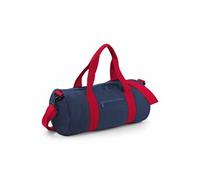 Sac de voyage toile - 20 L - Varsity Barrel Bag - BG140 - bleu marine et rouge