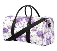 Sac de voyage Tour Eiffel à fleurs pour femmes, hommes, filles, garçons, week-end, sac de nuit, sac fourre-tout de 22,7 L, sac fourre-tout pour le sport, la gym, le yoga, couleur, 22.7L, Organiseur de