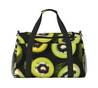 Sac de voyage vert kiwi. Design tendance, grande capacité de stockage, adapté pour les voyages d'affaires et les courts voyages, noir, taille unique