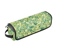 Sac de voyage vert Little Cactus Spring pour outils de cheveux avec tapis résistant à la chaleur, étui de transport double couche pour fer à friser, fer à lisser, sèche-cheveux plat, rangement